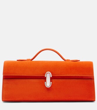 Slim Symmetry suede tote bag | Savette