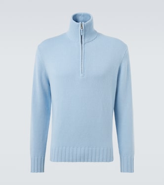 Cashmere half-zip sweater | Allude