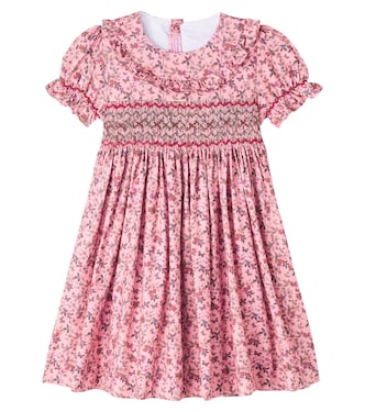 Silvana floral smocked cotton dress | La Coqueta