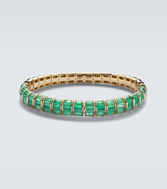 18kt gold bracelet with emeralds | Shay Jewelry