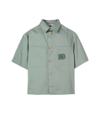 DG cotton-blend bowling shirt | Dolce&Gabbana Kids