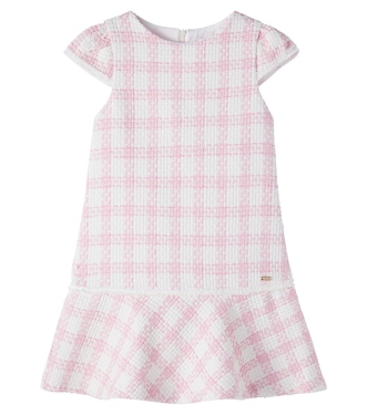 Checked cotton-blend tweed dress | Patachou