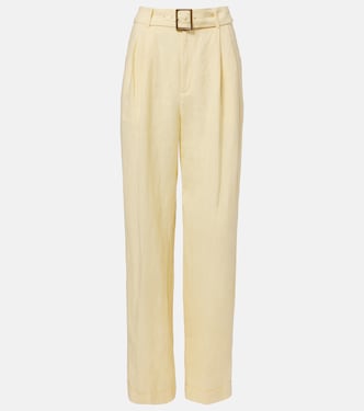 Belted linen straight pants | Polo Ralph Lauren