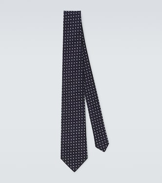 Silk jacquard tie | Charvet