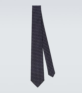 Silk jacquard tie | Charvet