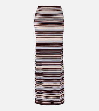 Knitted striped maxi skirt | Aya Muse