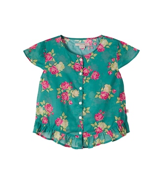 Viola floral ruffled cotton voile shirt | Konges Sløjd