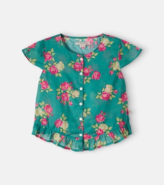 Viola floral ruffled cotton voile shirt | Konges Sløjd