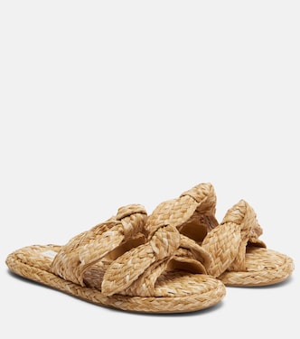 Carousel raffia espadrille slides | Zimmermann