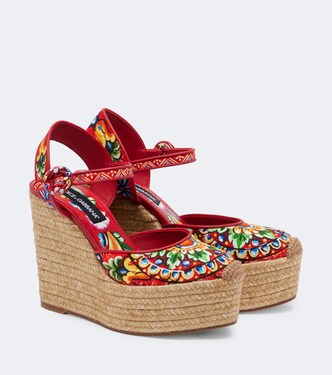 Carretto canvas espadrille wedges  | Dolce&Gabbana
