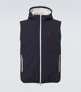 Logo nylon hooded vest | Brunello Cucinelli