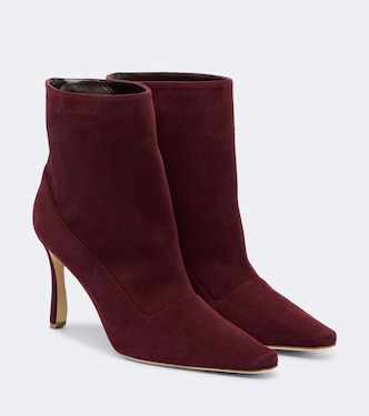 Ankle Boots Gostatu aus Veloursleder | Manolo Blahnik