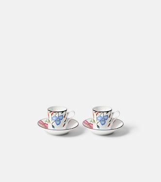 Gucci Flora set of 2 espresso cups and saucers | Gucci