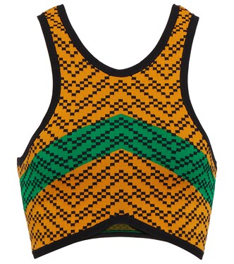 Cropped-Top Ayaan aus Jacquard | Dodo Bar Or