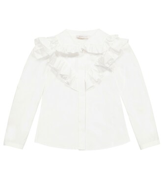 Cotton poplin shirt | Monnalisa