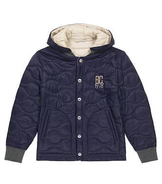 Hooded nylon jacket | Brunello Cucinelli Kids