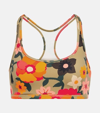 Printed racerback sports bra | Tory Sport