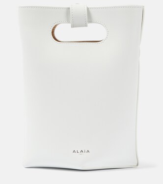 Folded Small leather tote bag | Alaïa