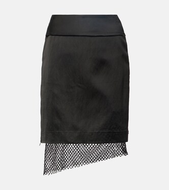 Falda midi de satén | Jacques Wei