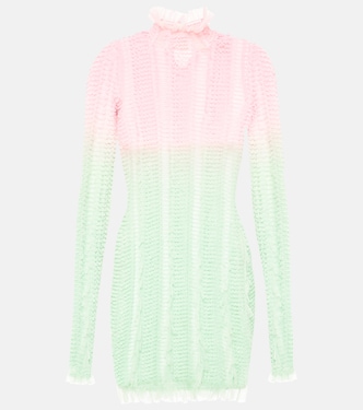 Angel印花薄纱边饰迷你连衣裙 | Roberta Einer