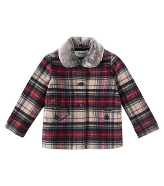 Gigliola checked wool-blend tweed coat | Bonpoint
