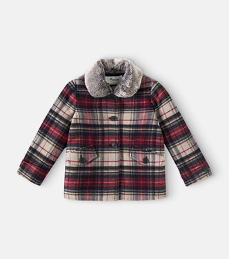 Gigliola checked wool-blend tweed coat | Bonpoint