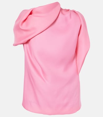 Draped silk satin top | Dries Van Noten