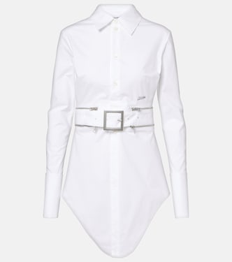 Belted cotton-blend shirt dress | Jean Paul Gaultier