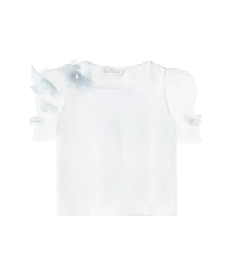 Appliqué cotton-blend T-shirt | Monnalisa