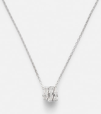 Serpenti Viper 18kt white gold pendant necklace with diamonds | Bvlgari