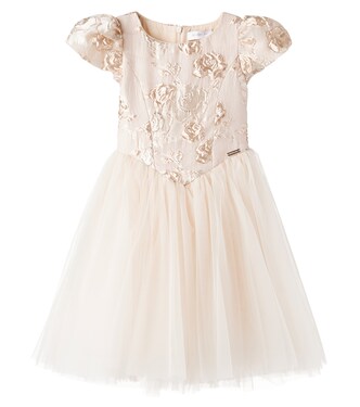 Floral jacquard dress | Monnalisa