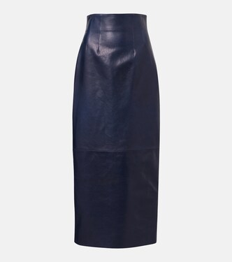 Loxley leather pencil skirt | Khaite