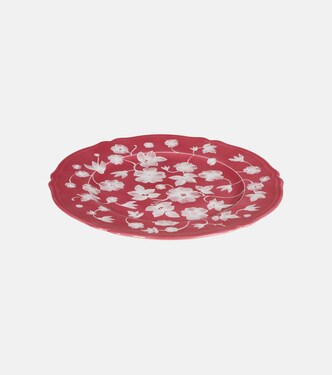 Ginori 1735 x طبق تشارجر من البورسلين مع ورود | Cabana