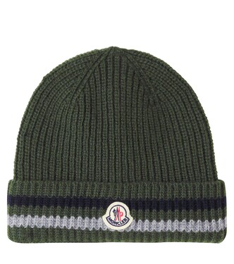 Logo ribbed-knit virgin wool beanie | Moncler Enfant
