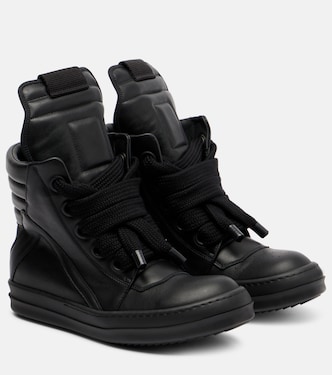 Jumbolace Geobasket leather sneakers | Rick Owens