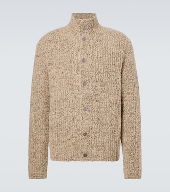 Cashmere bouclé cardigan with labradorite | God's True Cashmere