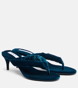 Velvet thong sandals | Alaïa