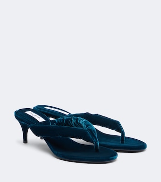 Velvet thong sandals | Alaïa