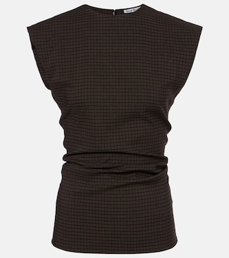 Tanado checked wool-blend top | Acne Studios