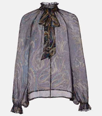 Paisley silk-blend blouse | Etro