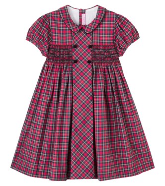 Arcadia plaid smocked cotton dress | La Coqueta