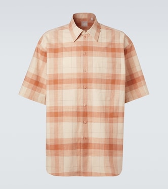 Tommy checked oversized cotton bowling shirt | Calvin Klein Collection