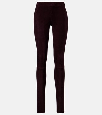 Leggings Carolyn aus Veloursleder | Stouls