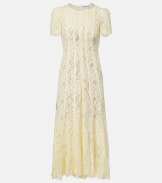 Embellished lace midi dress | Self-Portrait