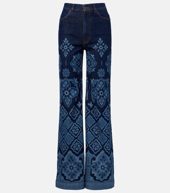Partenope printed high-rise flared jeans | La DoubleJ