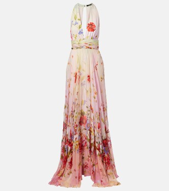 Floral silk gown | Roberto Cavalli