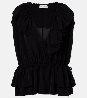Ruffled jersey top | Dries Van Noten