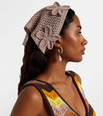 钩编花卉贴花围巾 | Bananhot