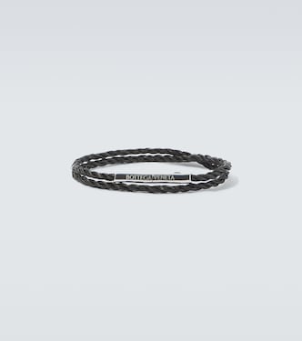Leather sterling silver bracelet  | Bottega Veneta