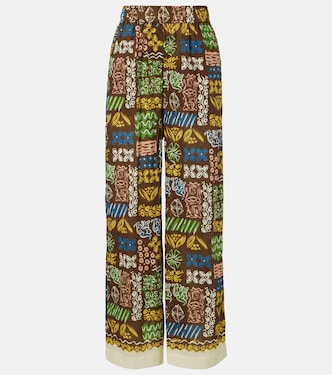 Minnie printed cotton wide-leg pants | Alémais